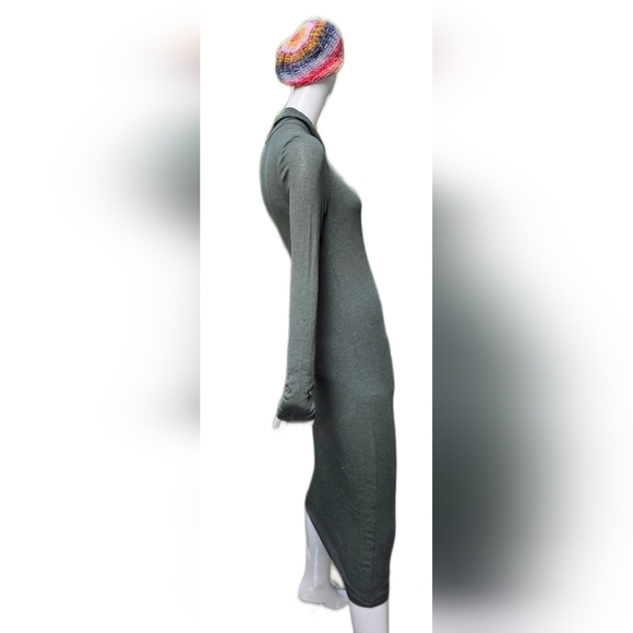 Wilfred Olive Green Jersey Long Sleeve Dress, Maxi,  Med. - Picture 4 of 9
